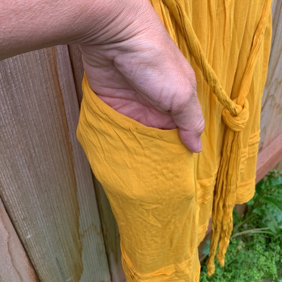 Anthropologie mustard dress Odille (fixed stitches) - Picture 7 of 15